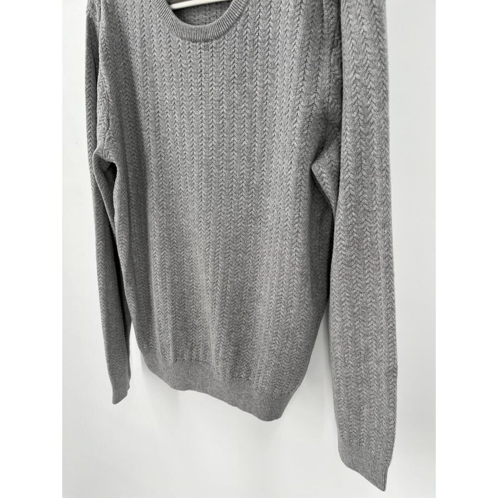 Jos A Bank Reserve Collection Cotton & Cashmere Crew Neck Sweater size XL Grey - Picture 5 of 7
